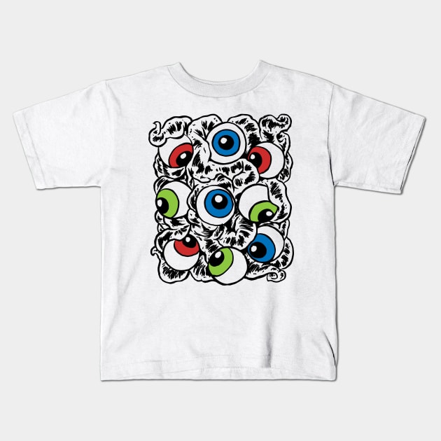 Eyeballs and stuff Kids T-Shirt by popcornpunk